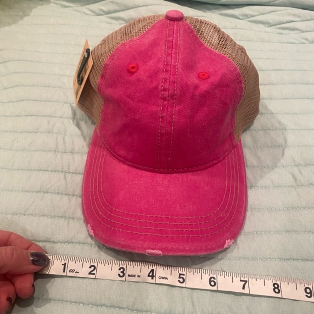 CHO Ko LIDS Vintage wash pink trucker hat! Adjustable! Unisex but under women's